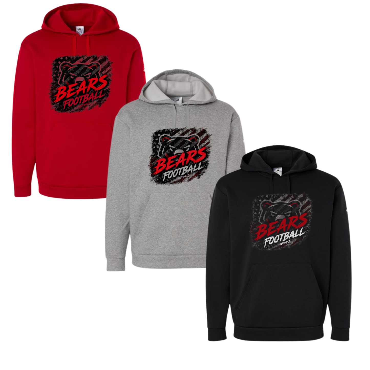 Boyertown Optimist Football Mens & Womens Adidas Hoodie - Gunner