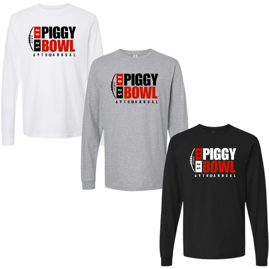 Piggy Bowl Long Sleeve Cotton Tee Gameday