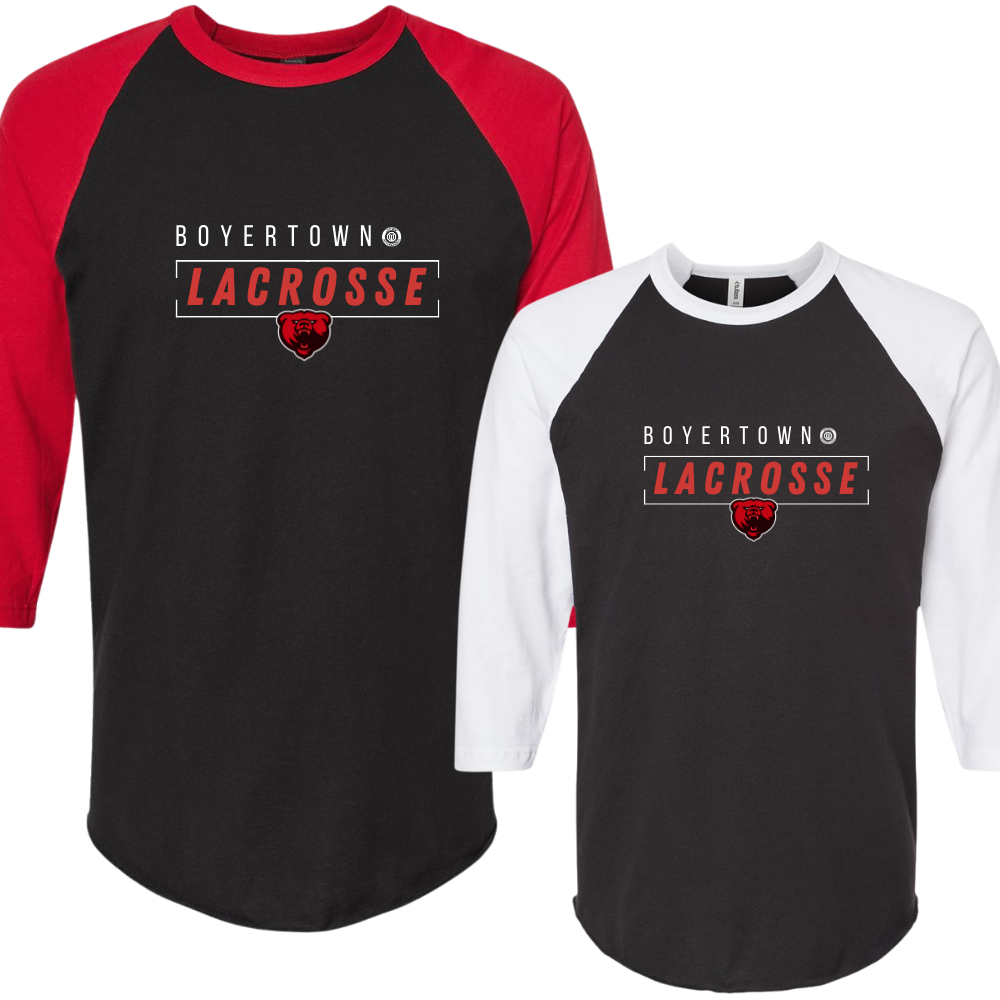 Boyertown LAX 3/4 Sleeve Baseball Style Tee All Star