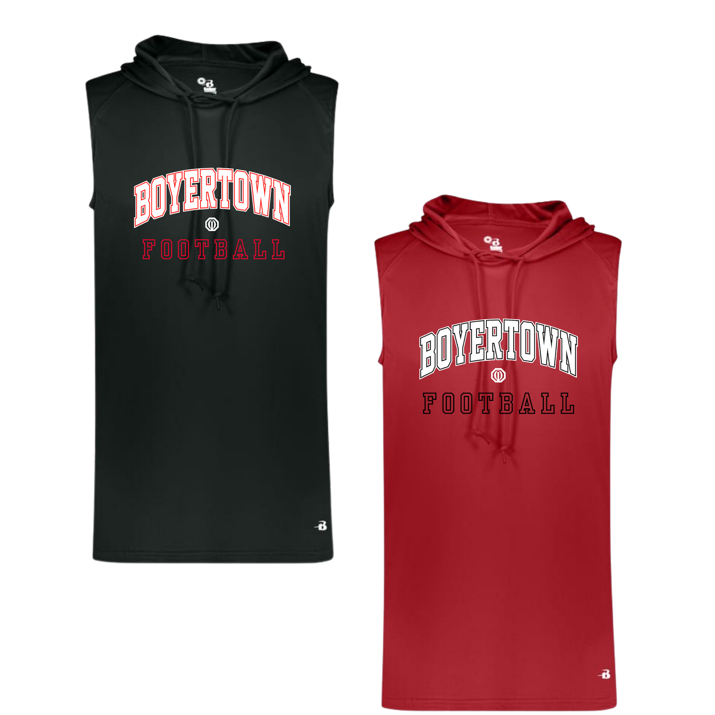 Boyertown Optimist Football Sleeveless Training Tee With Hood - Classic