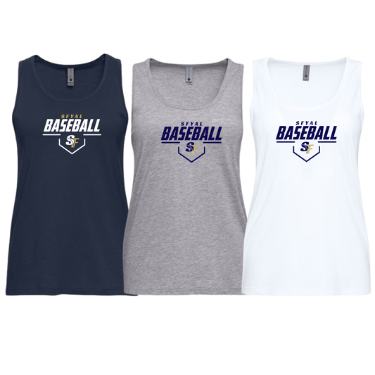 SFYAL Ladies Cotton Tank Level Up Baseball/Softball