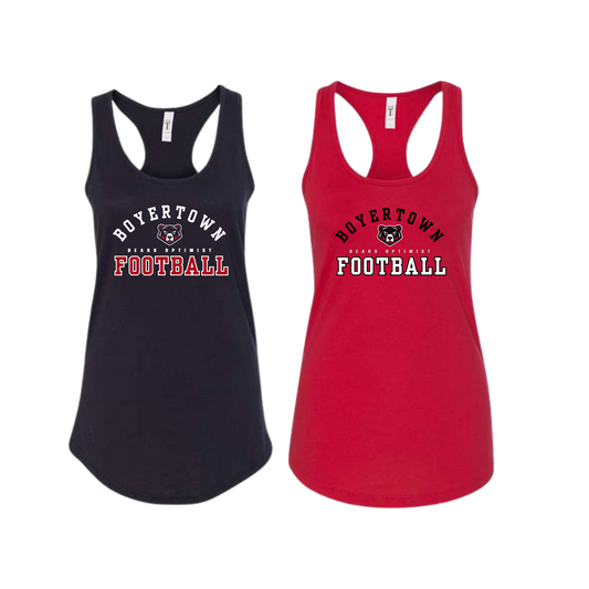 Boyertown Optimist Football Ladies Racerback Tank - Cover 1