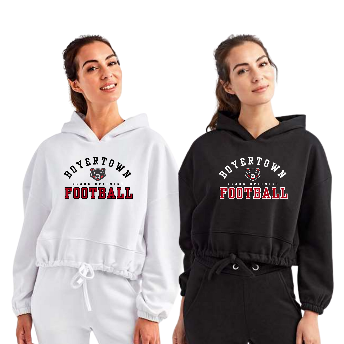 Boyertown Optimist Football Ladies Cropped Hoodie
