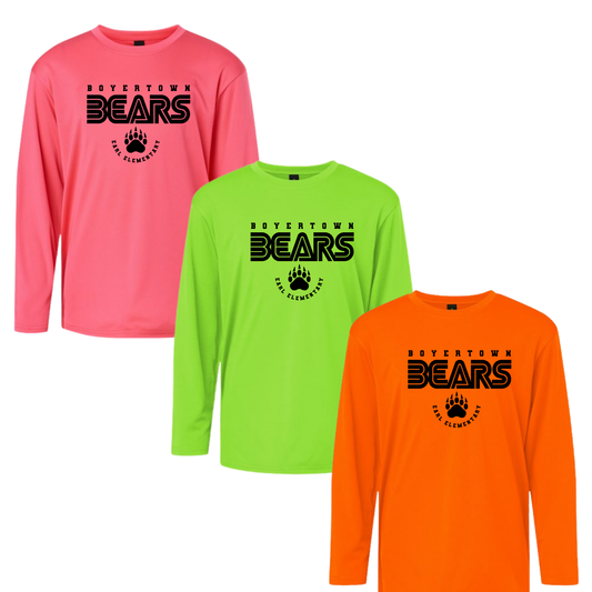 Earl Elementary Long Sleeve Performance Tee Vivid Colors