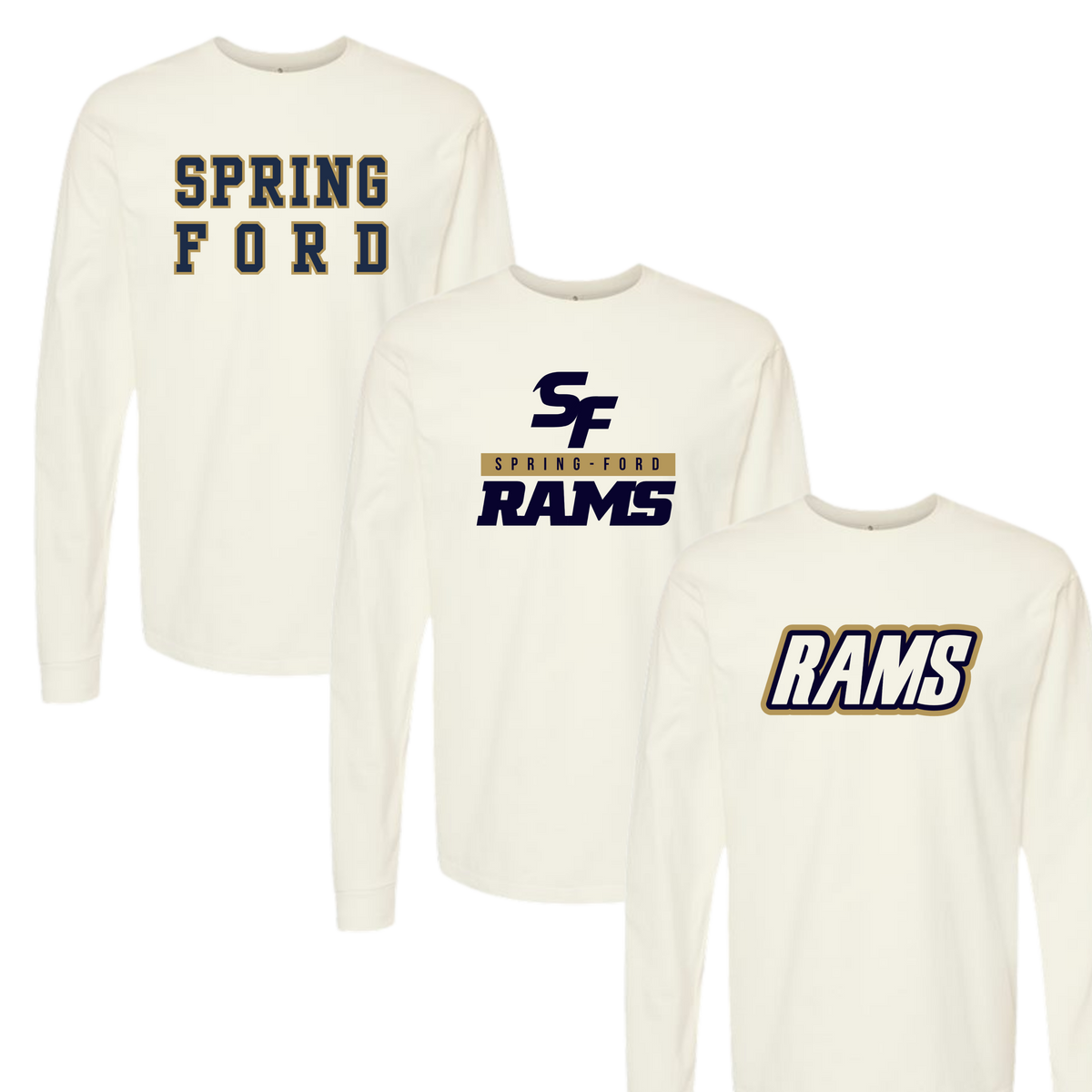 SF Long Sleeve Cotton Tee Off White