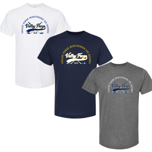 Minutemen Ice Hockey Unisex Poly Blended Tee Retro