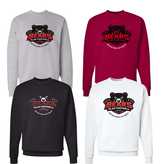 Boyertown Optimist Flag Football Unisex Crewneck Sweatshirt -  Attack