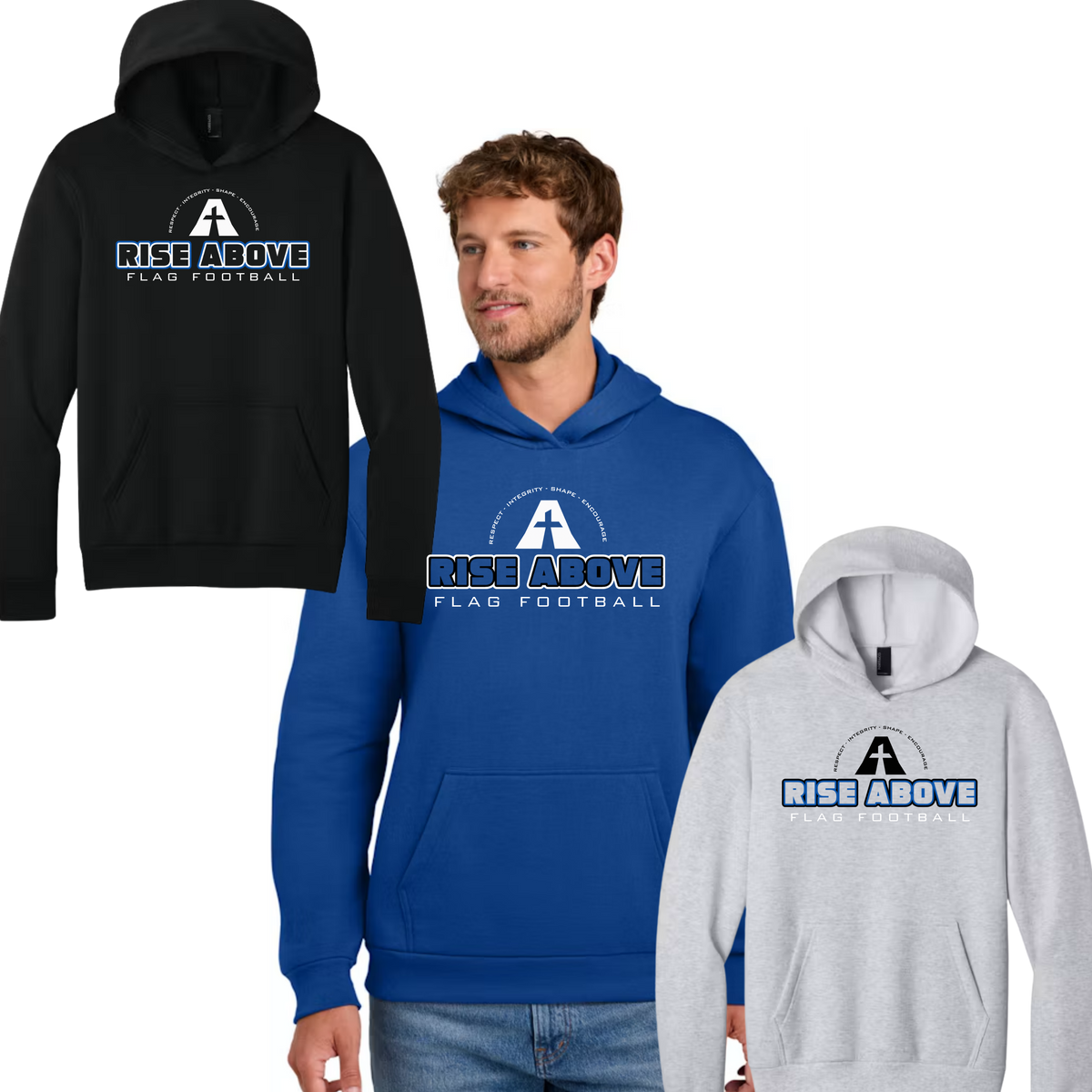 Rise Above Football Unisex Hoodie -TD