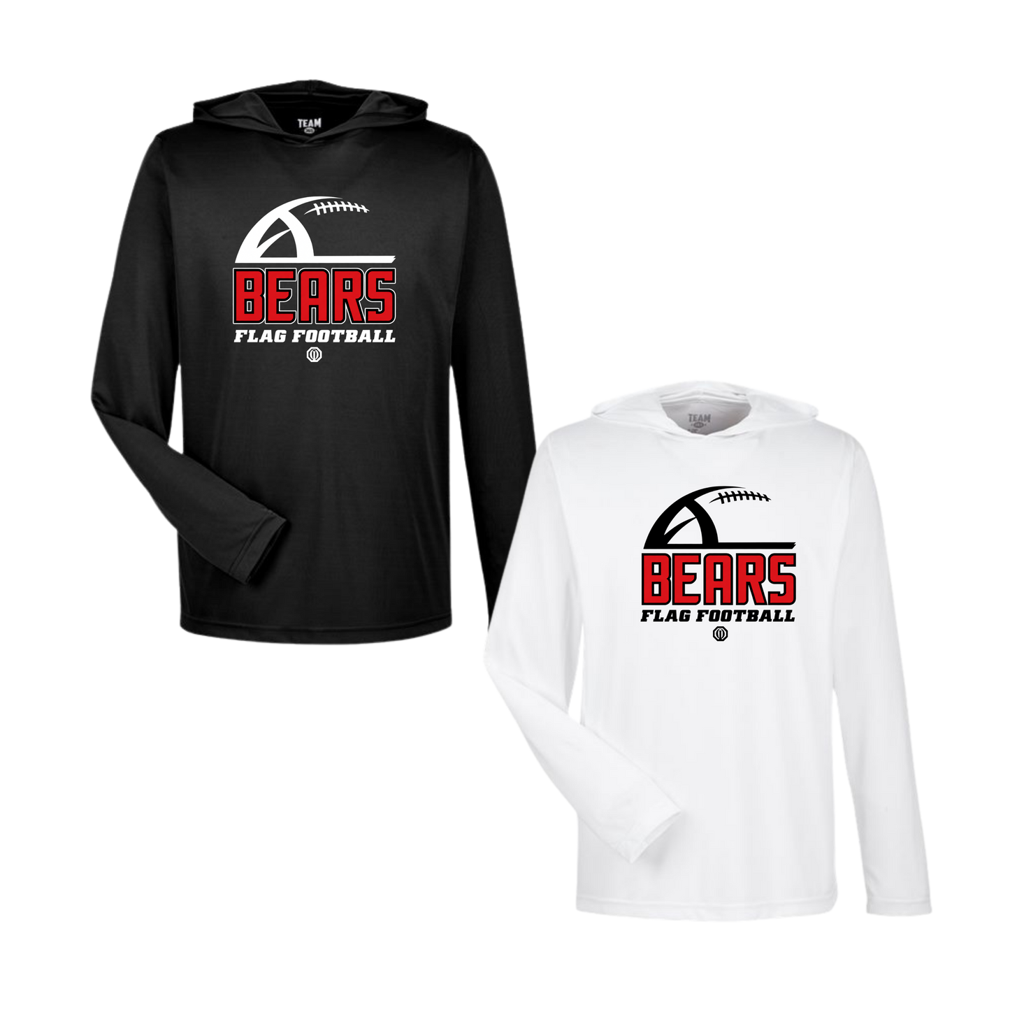 Boyertown Optimist Flag Football Unisex Hooded Performance LS Tee - Zone Boys
