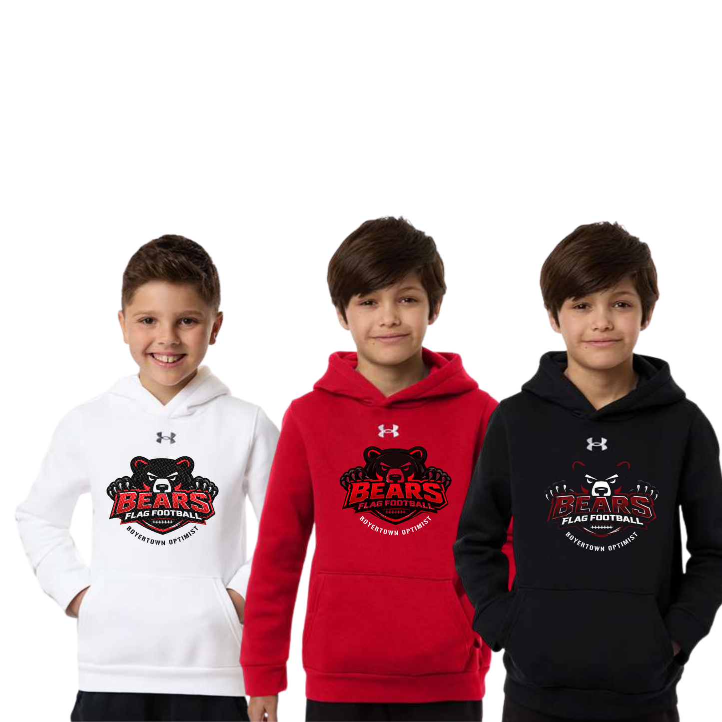 Boyertown Optimist Flag Football Youth Under Armour Hoodie - Attack