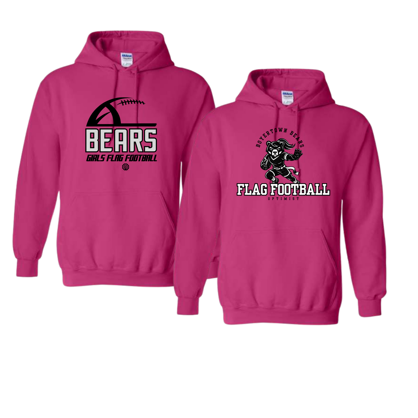 Boyertown Optimist Flag Football Dri Fit Apparel Long Sleeve & Short - Pink Out