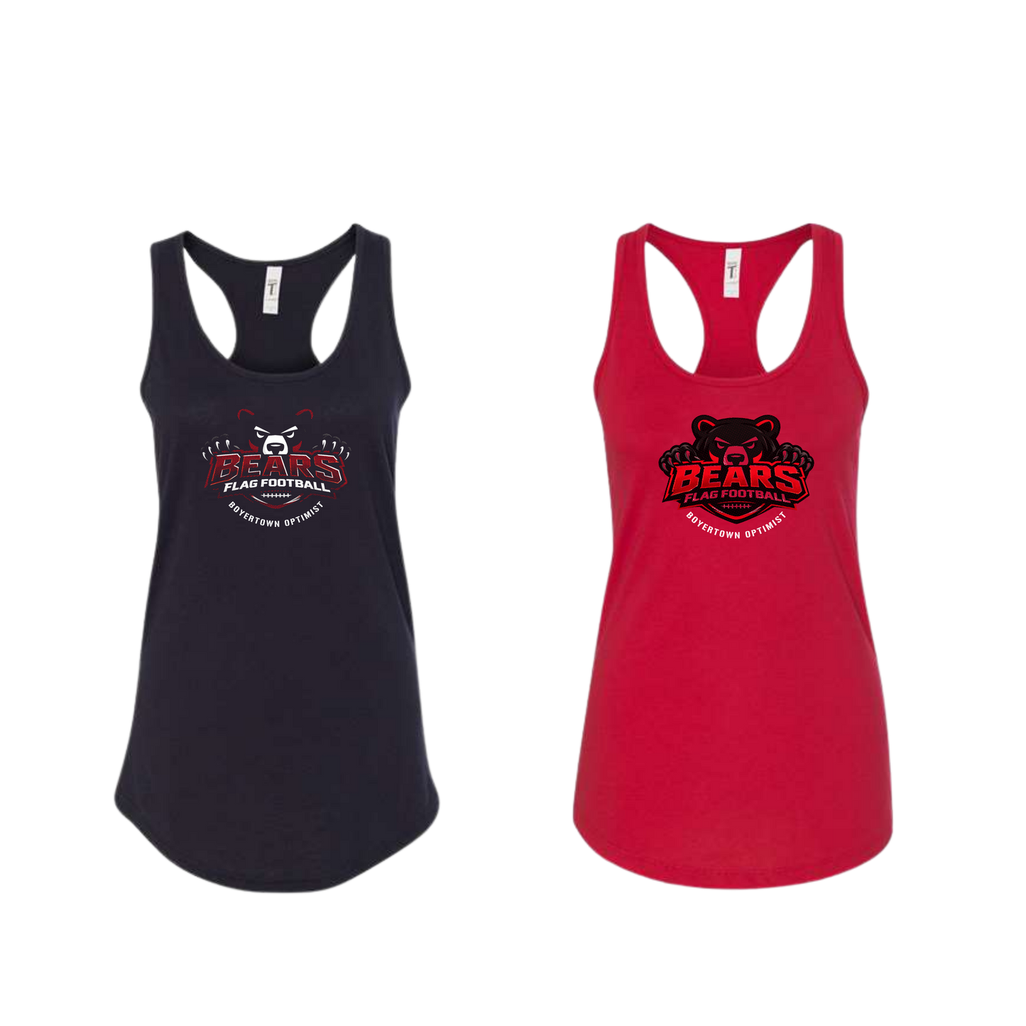 Boyertown Optimist Flag Football Ladies Racerback Tank - Attack