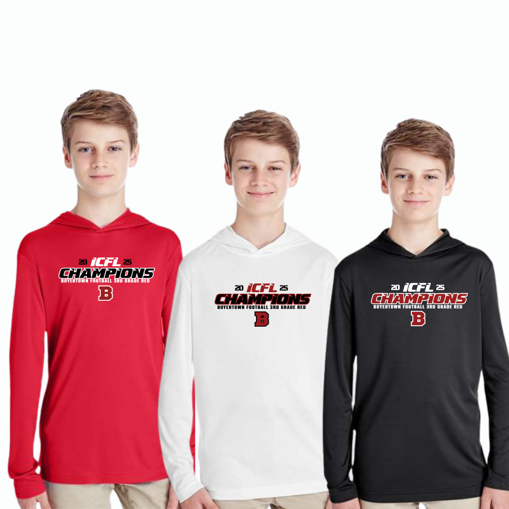 Bears ICFL Champs LS Performance Tee With Hood