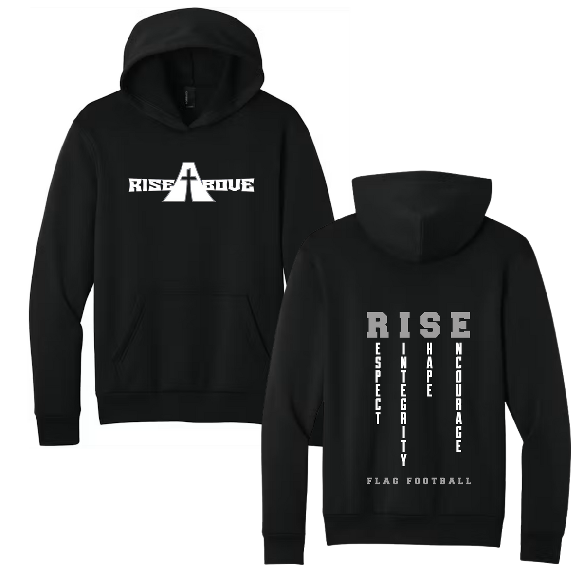 Rise Above Football Unisex Hoodie - Full Press