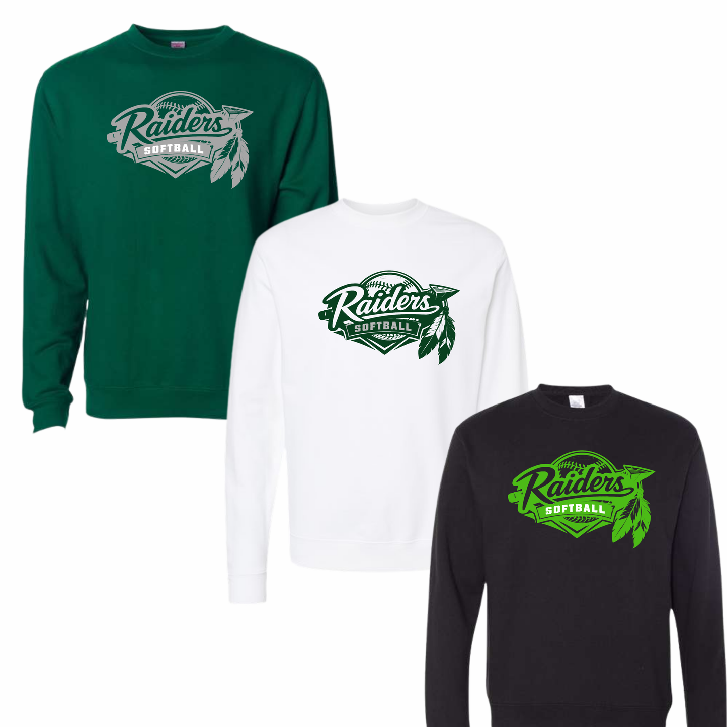 Twin Valley Softball Unisex Crewneck Raiders Spear