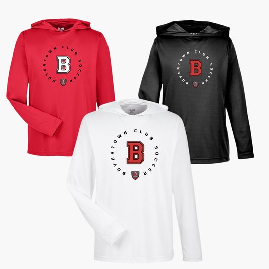 Boyertown SC LS Performance Tee W/Hood Circle