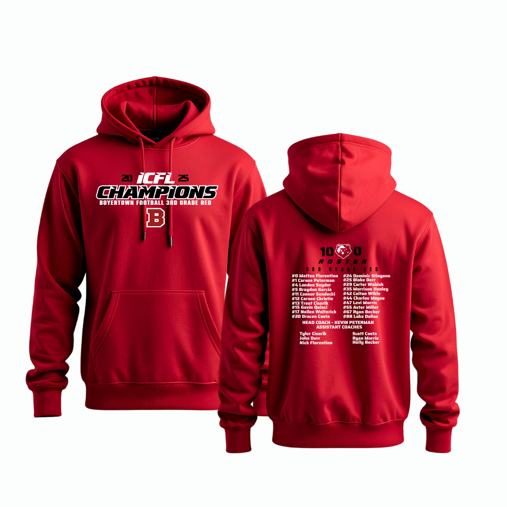 Bears ICFL Champs Roster Apparel