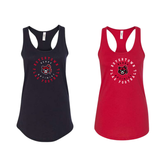 Boyertown Optimist Flag Football Ladies Racerback Tank - Huddle Up Girls