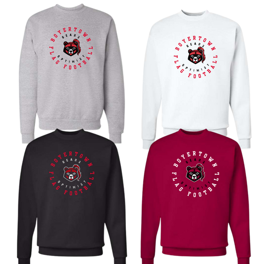 Boyertown Optimist Flag Football Unisex Crewneck Sweatshirt - Huddle Up Girls