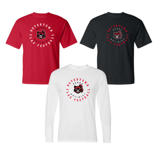 Boyertown Optimist Flag Football Dri Fit Apparel Long Sleeve & Short - Huddle Up Girls