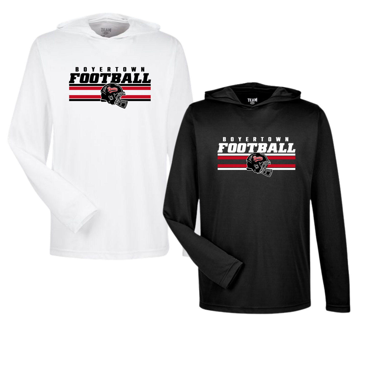 Bears Football 26 - Unisex Long Sleeve Performance Tee W/Hood - Cover 2