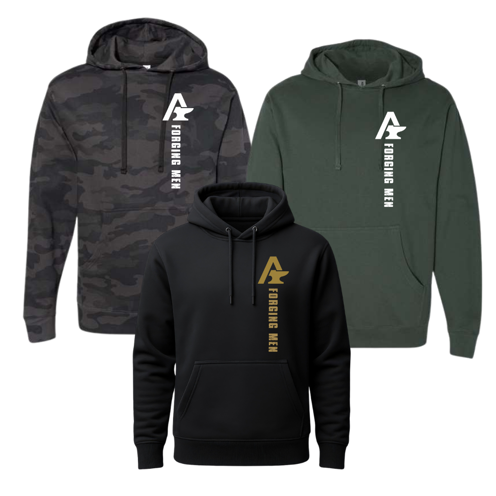 Anvil Left Chest Vertical Unisex Hoodie