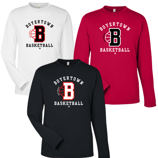 Boyertown Basketball LS Performance Tee Swoosh