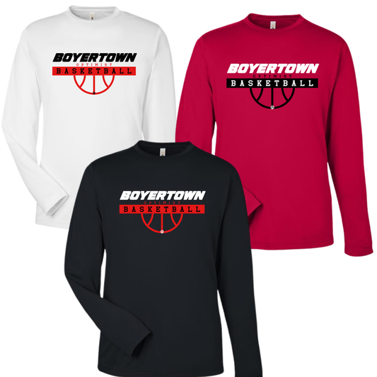 Boyertown Basketball LS Performance Tee Forward