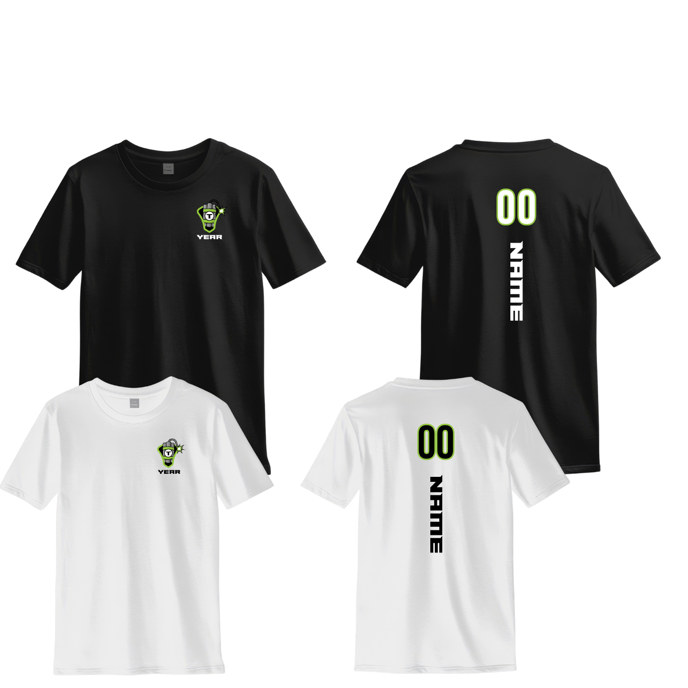 TRUE Dynamite Unisex Performance Tee Custom Name /Number & Year