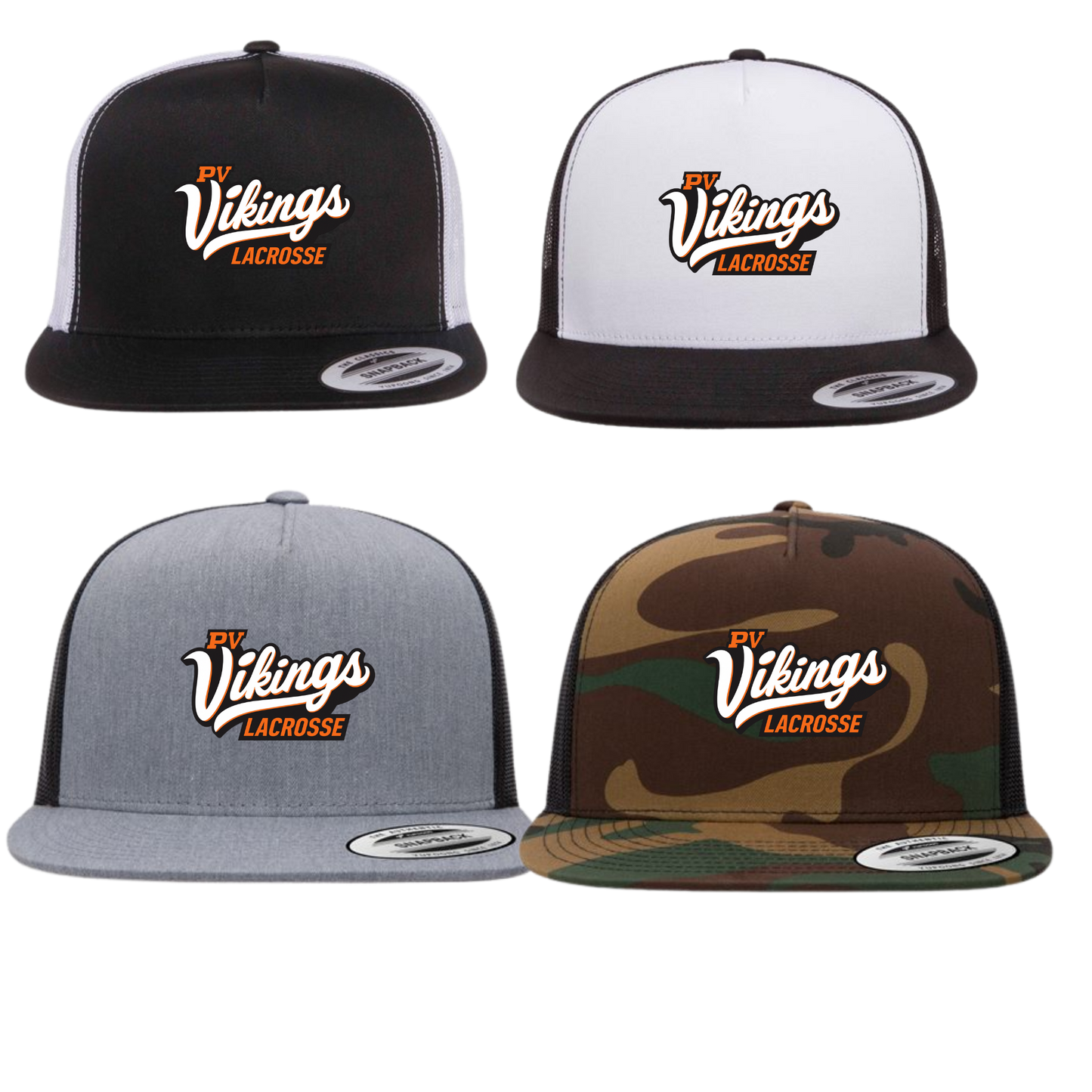 PV LAX Snapback Hats ( Flat Brim & Curved Options )