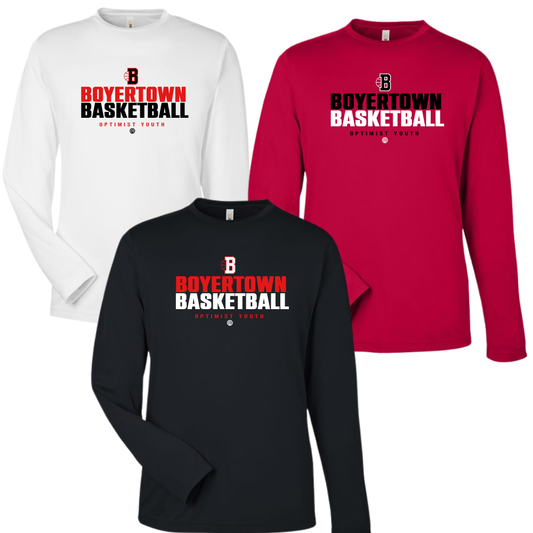 Boyertown Basketball LS Performance Tee Courtside