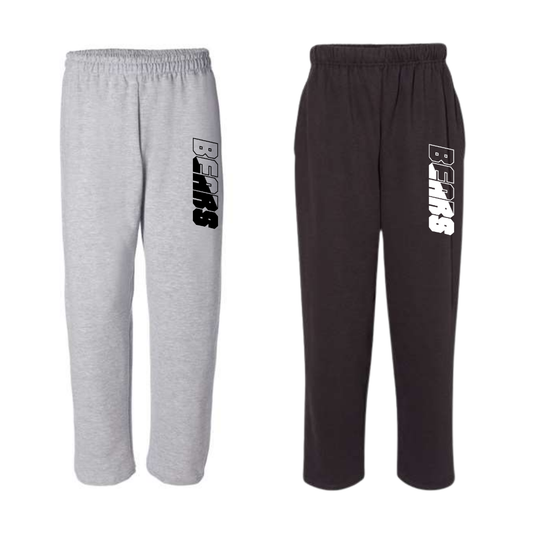 BES Unisex Open Bottom Sweatpants Leg Print