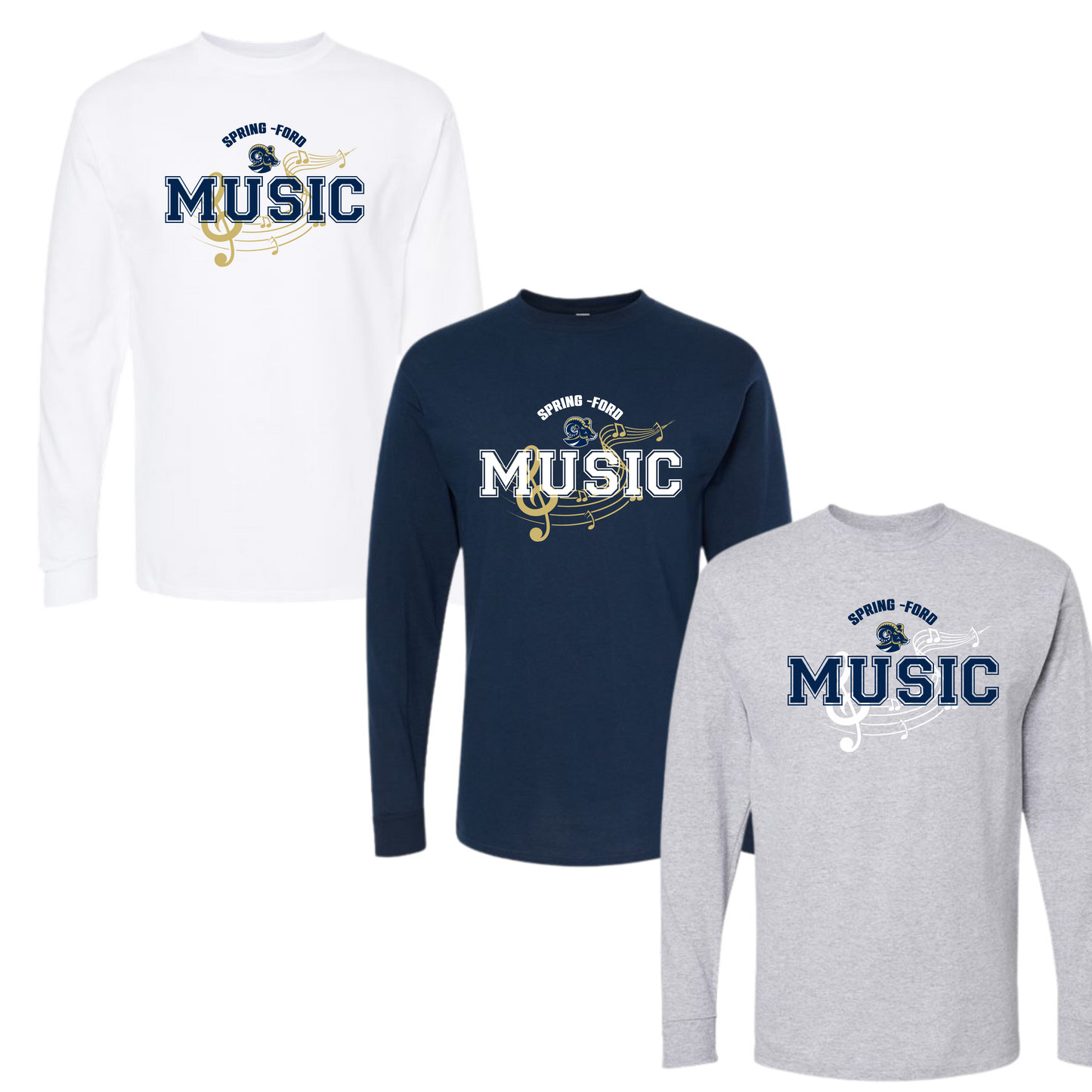 SF Music Unisex LS Tee - Notes