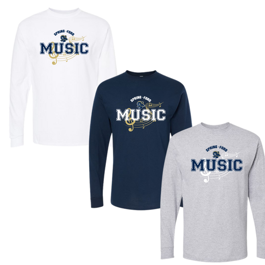 SF Music Unisex LS Tee - Notes