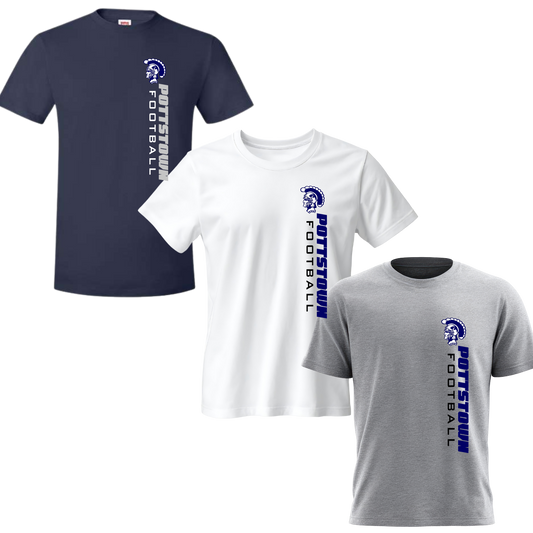Pottstown Trojans Football Unisex Tee - Vertical