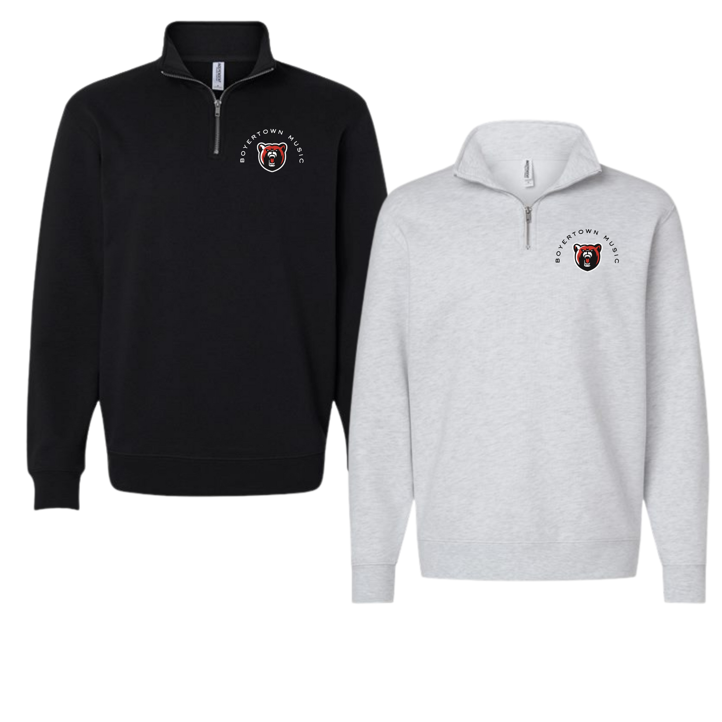 BASH Music Midweight 1/4 Zip - Bear Print