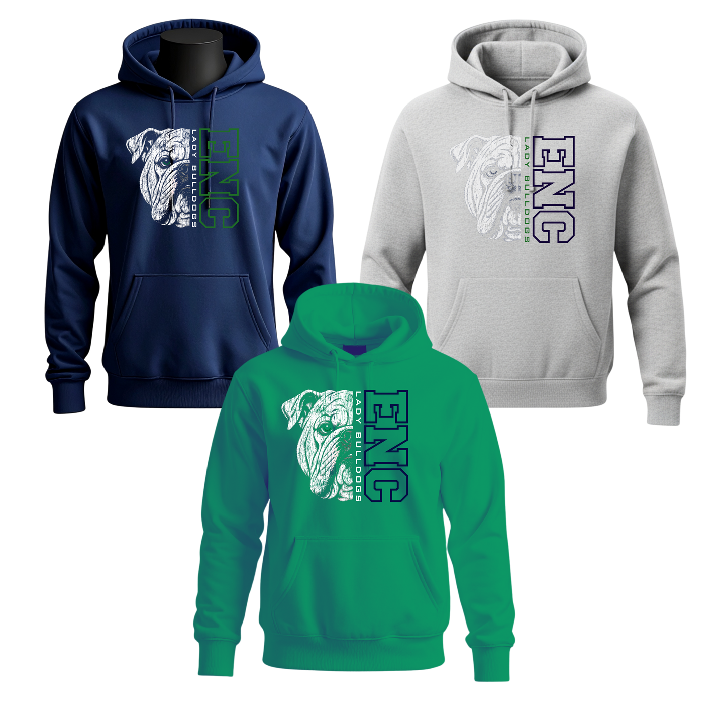 Lady Bulldogs Unisex Hoodie - Half