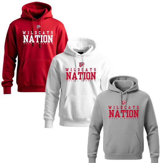 OJR Wildcats Football Unisex Crewneck Hoodie - Wildcat Nation