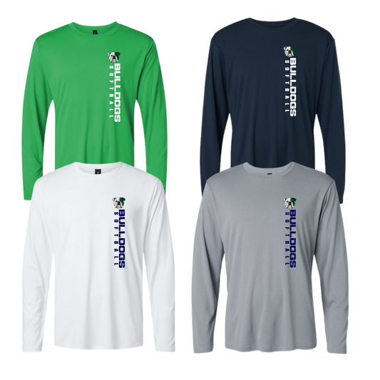 Lady Bulldogs Unisex Long Sleeve Performance Tee - Vertical