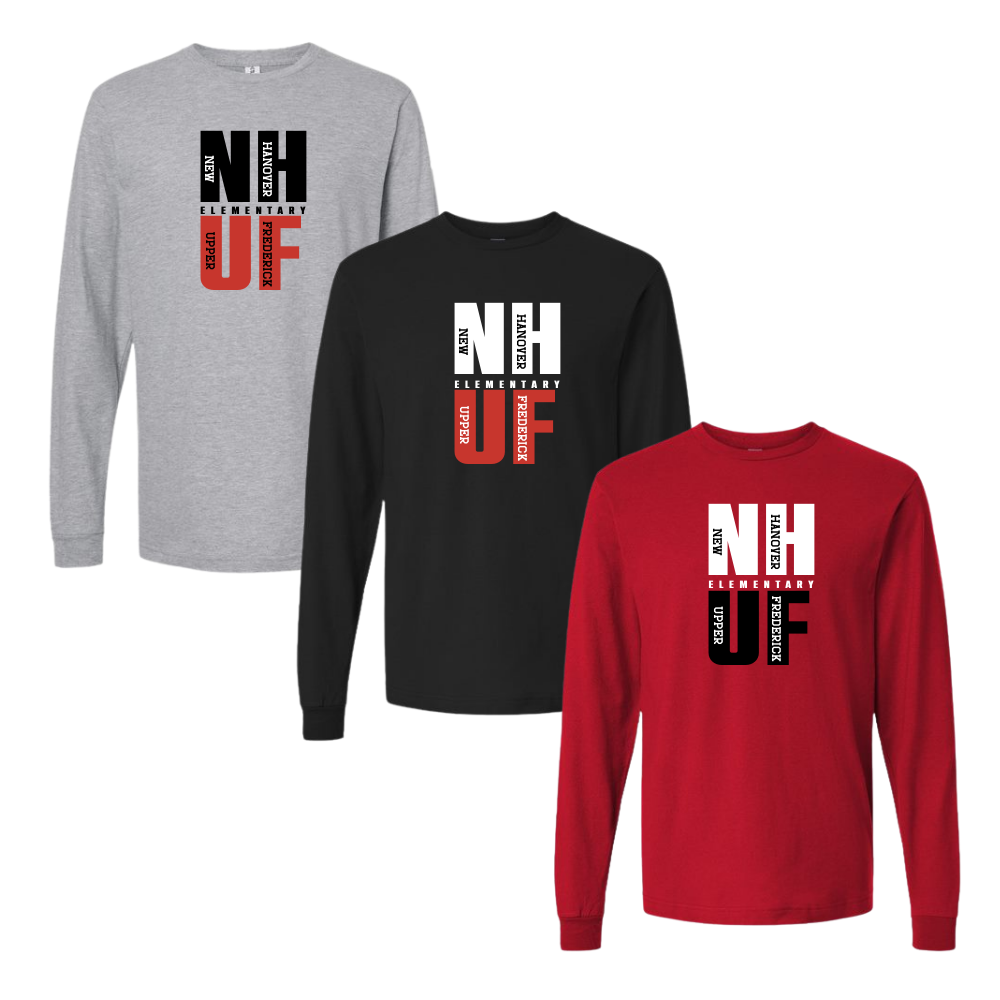 NHUF Long Sleeve Unisex Cotton Tee Stacked