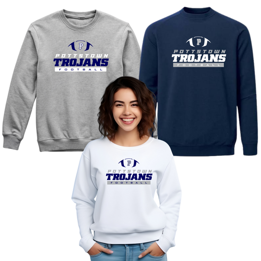 Pottstown Trojans Football Unisex Crewneck - Campus