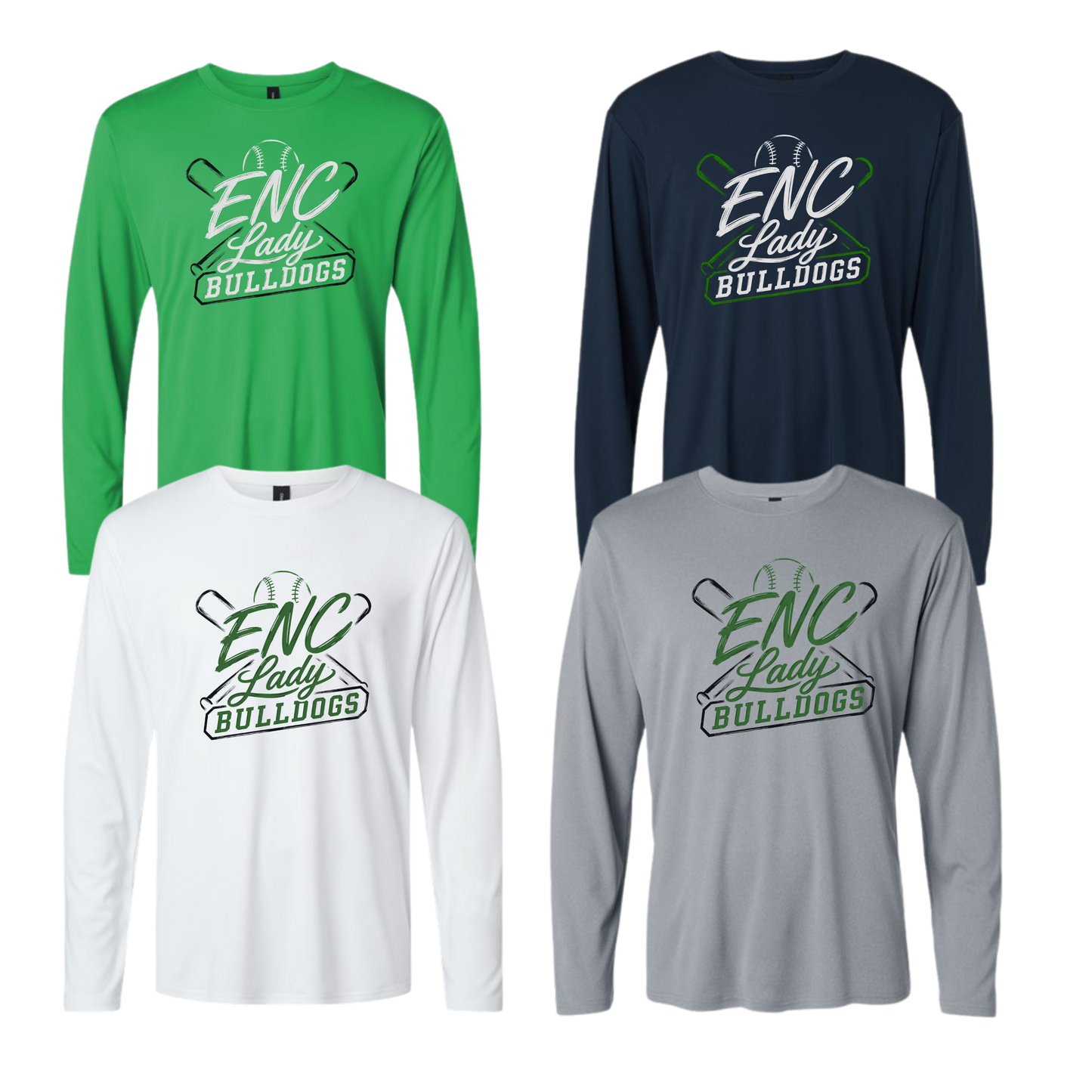 Lady Bulldogs Unisex Long Sleeve Performance Tee - Outline