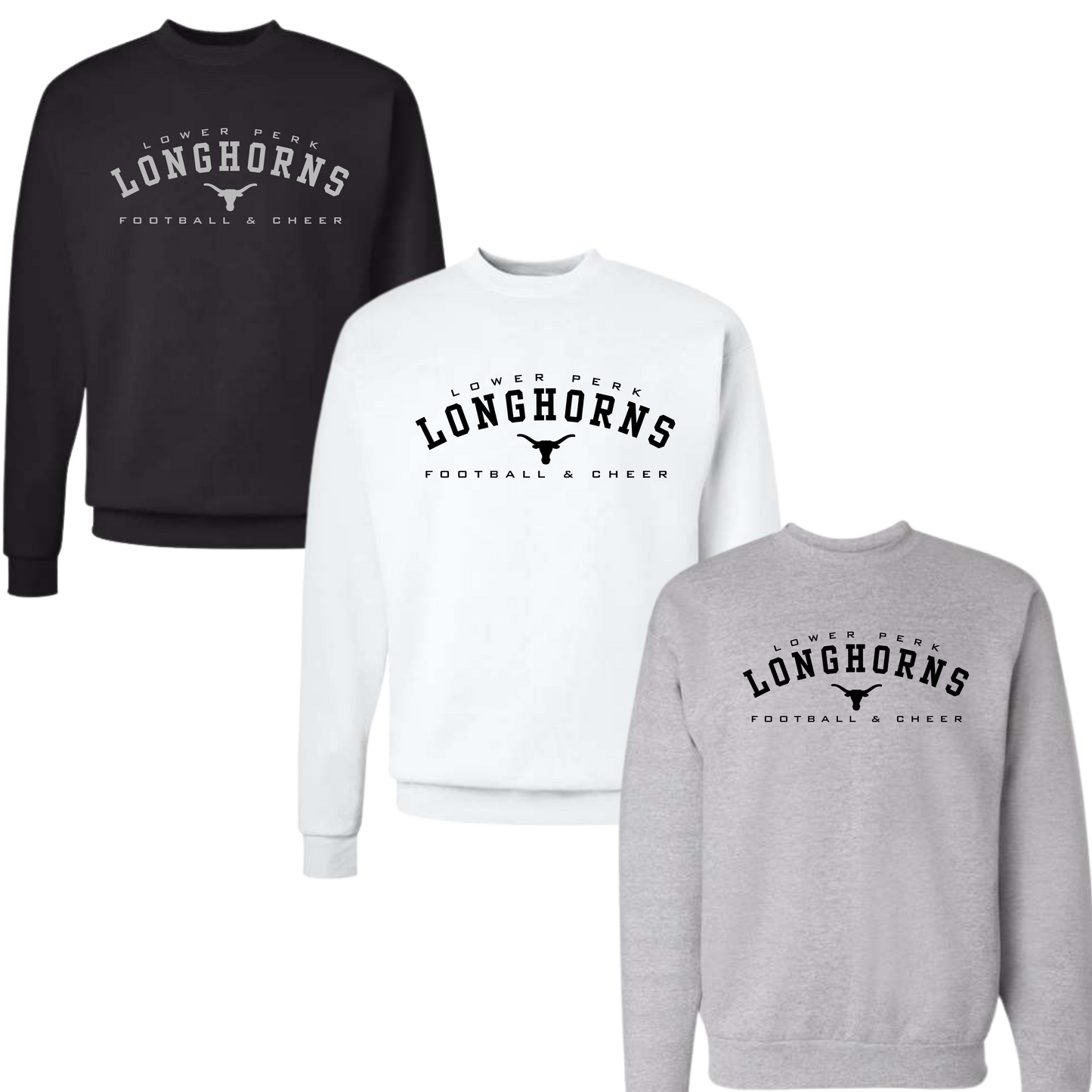 Longhorns Unisex Crewneck- Cover 1