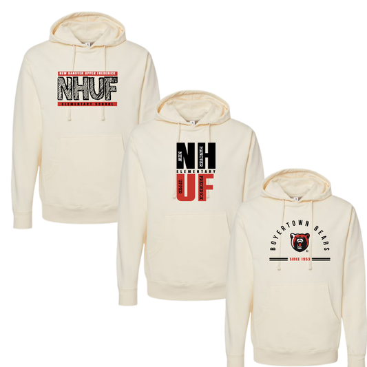 NHUF Unisex Off White Hoodie ( 3 Designs )