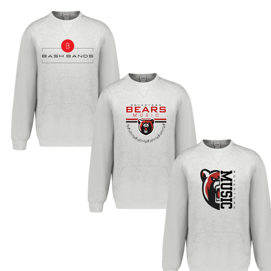 BASH Music Crewneck With Front Pouch Pocket