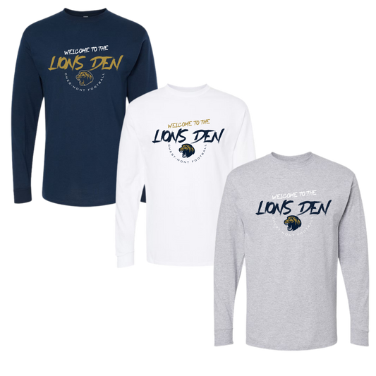 CMC Lions Unisex Long Sleeve Tee The Den