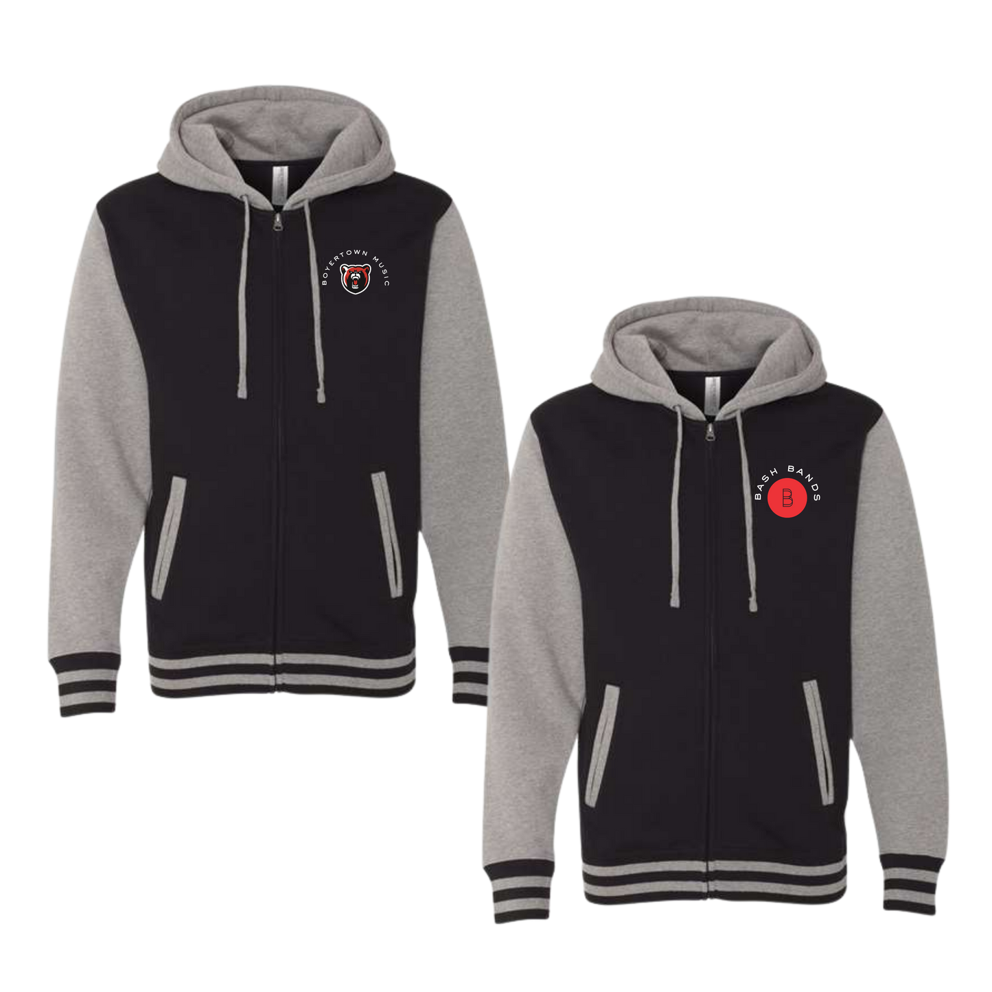 BASH Music Heavyweight Varsity Full Zip Hoodie