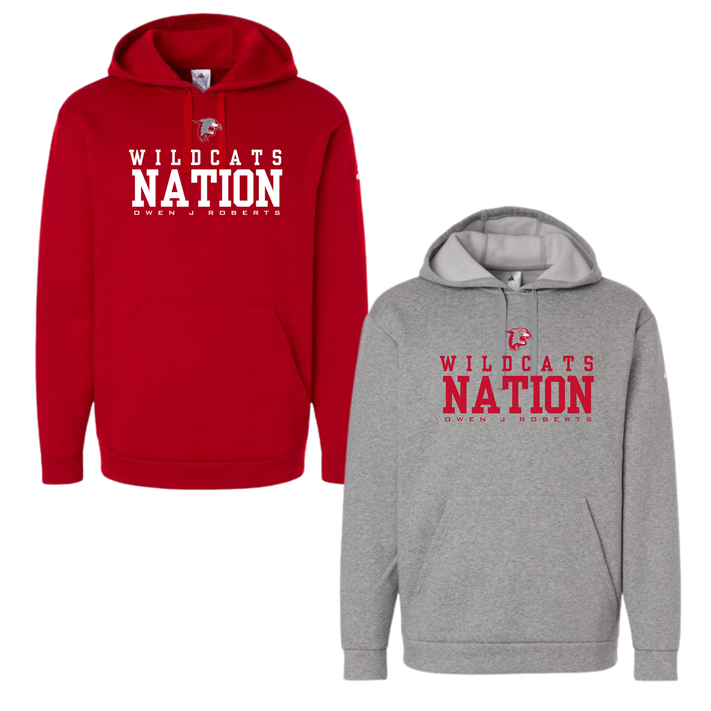 OJR Wildcats Football Adidas Brand Hoodie Mens & Womens - Wildcat Nation