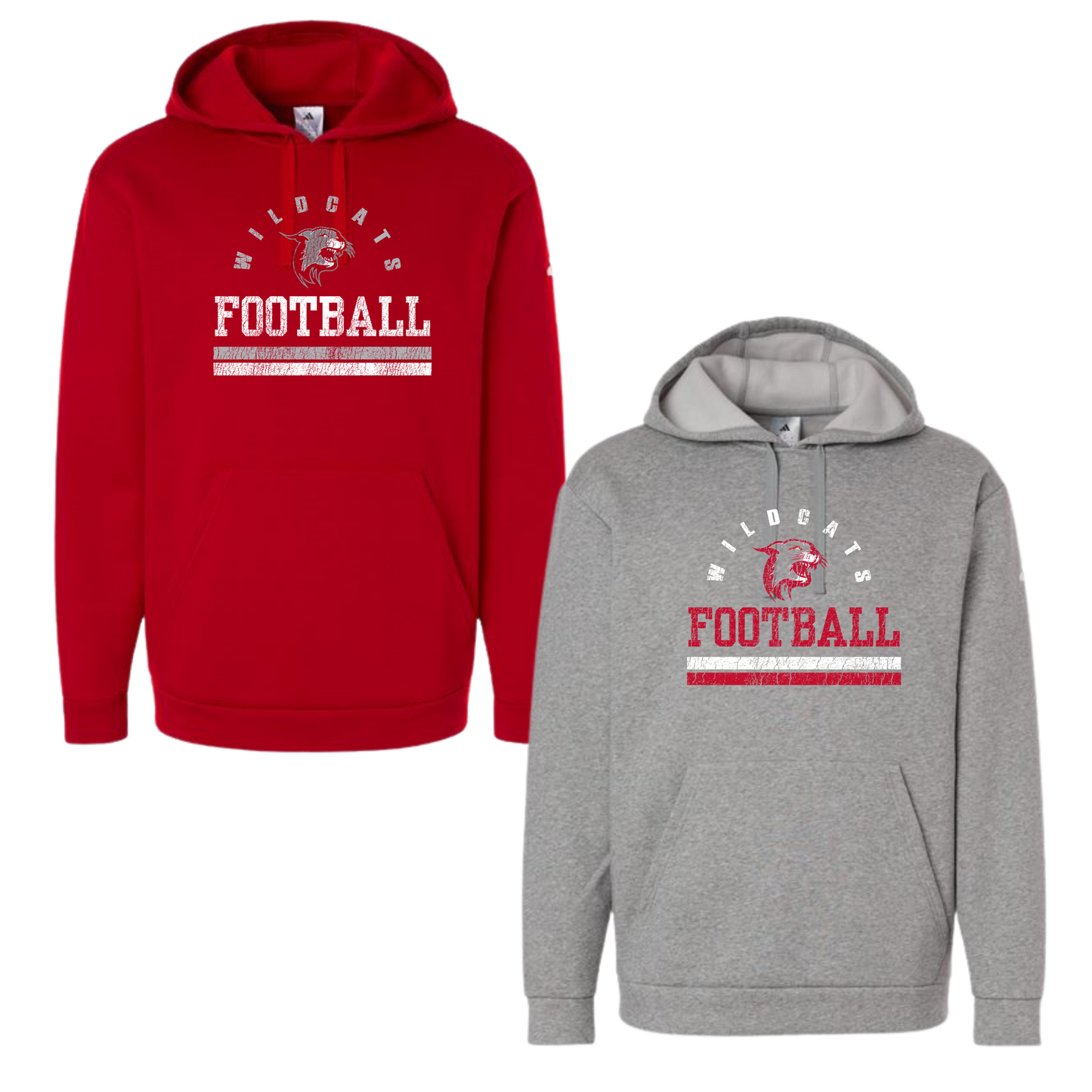 OJR Wildcats Football Adidas Brand Hoodie Mens & Womens - Weathered