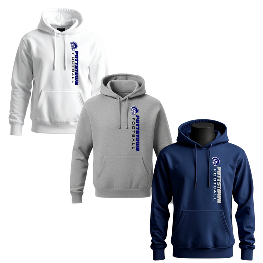 Pottstown Trojans Football Unisex Hoodie - Vertical